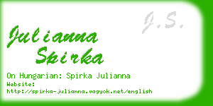julianna spirka business card
